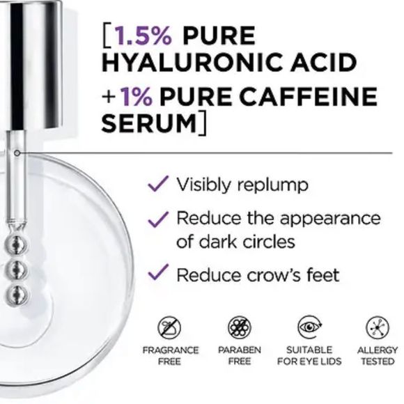 L'Oreal Paris Revitalift Derm Intensives Hyaluronic Acid and Caffeine Eye Serum - Picture 6 of 11